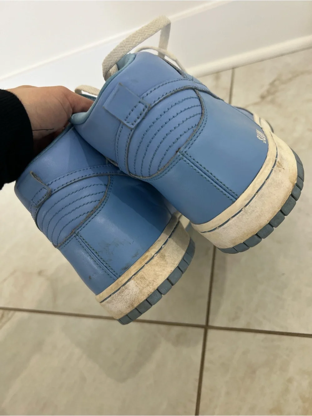 Nike ID Blue Custom High Top Sneakers Size 11 US